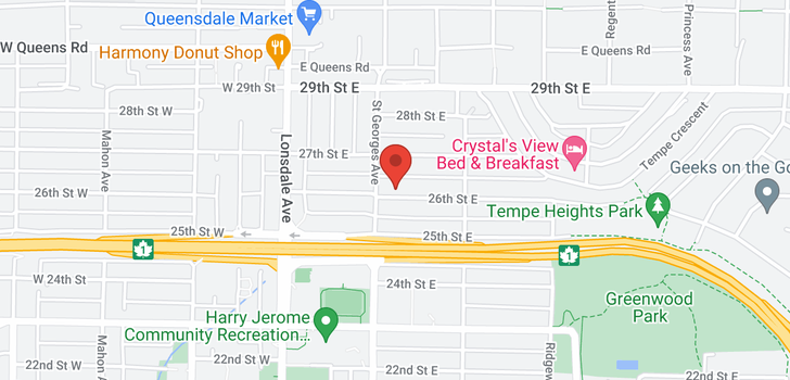 map of 214 E 26TH STREET